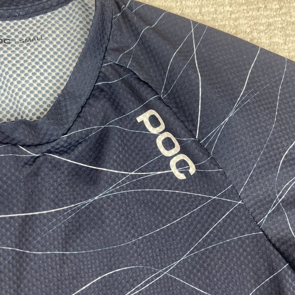 Poc Sports Cycling Running Light Tee T Shirt Jersey Short Sleeve Blue Sz s Read* - Picture 7 of 16